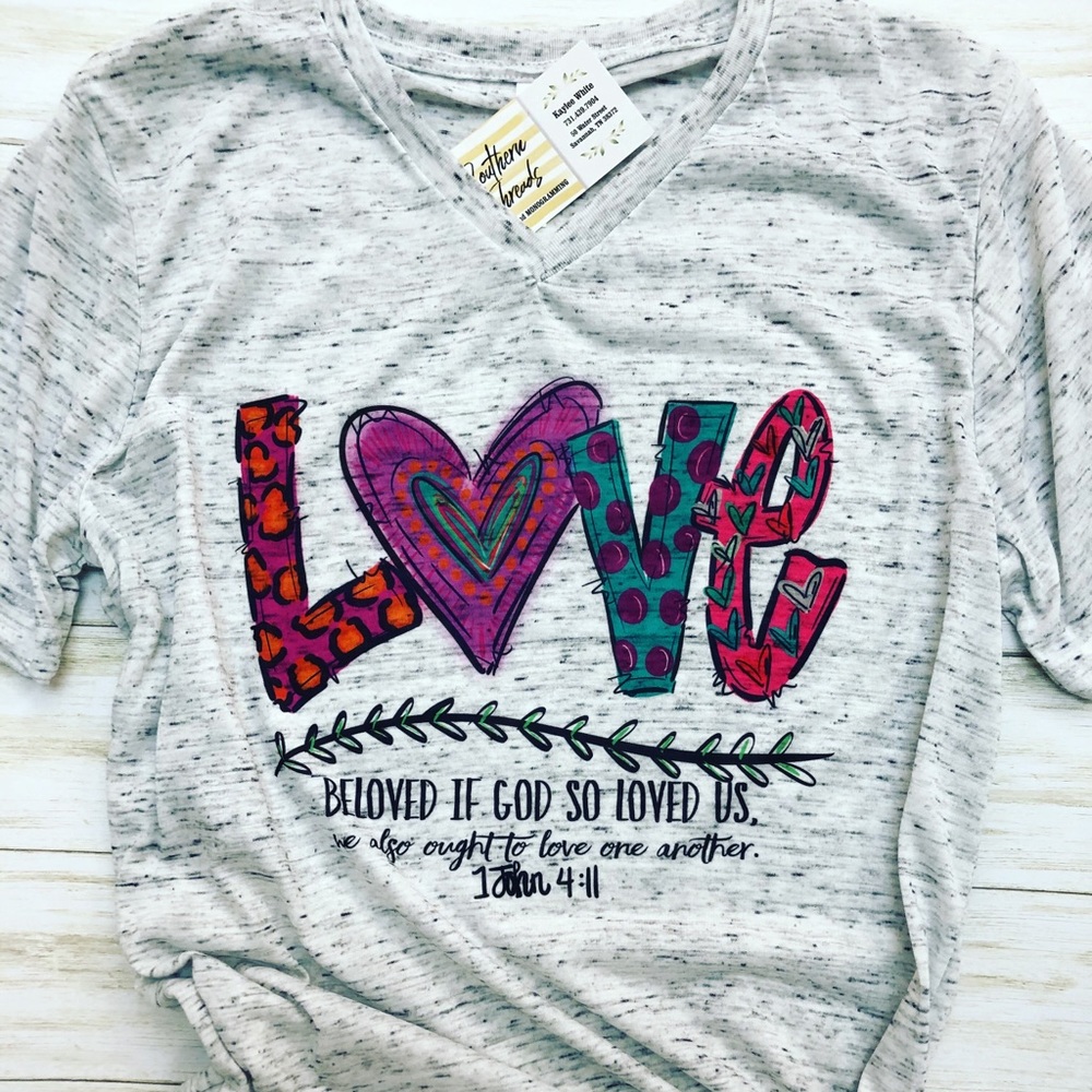 Size small LOVE bible verse Tee